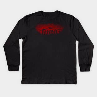 The Thing - Red Blood Title Kids Long Sleeve T-Shirt